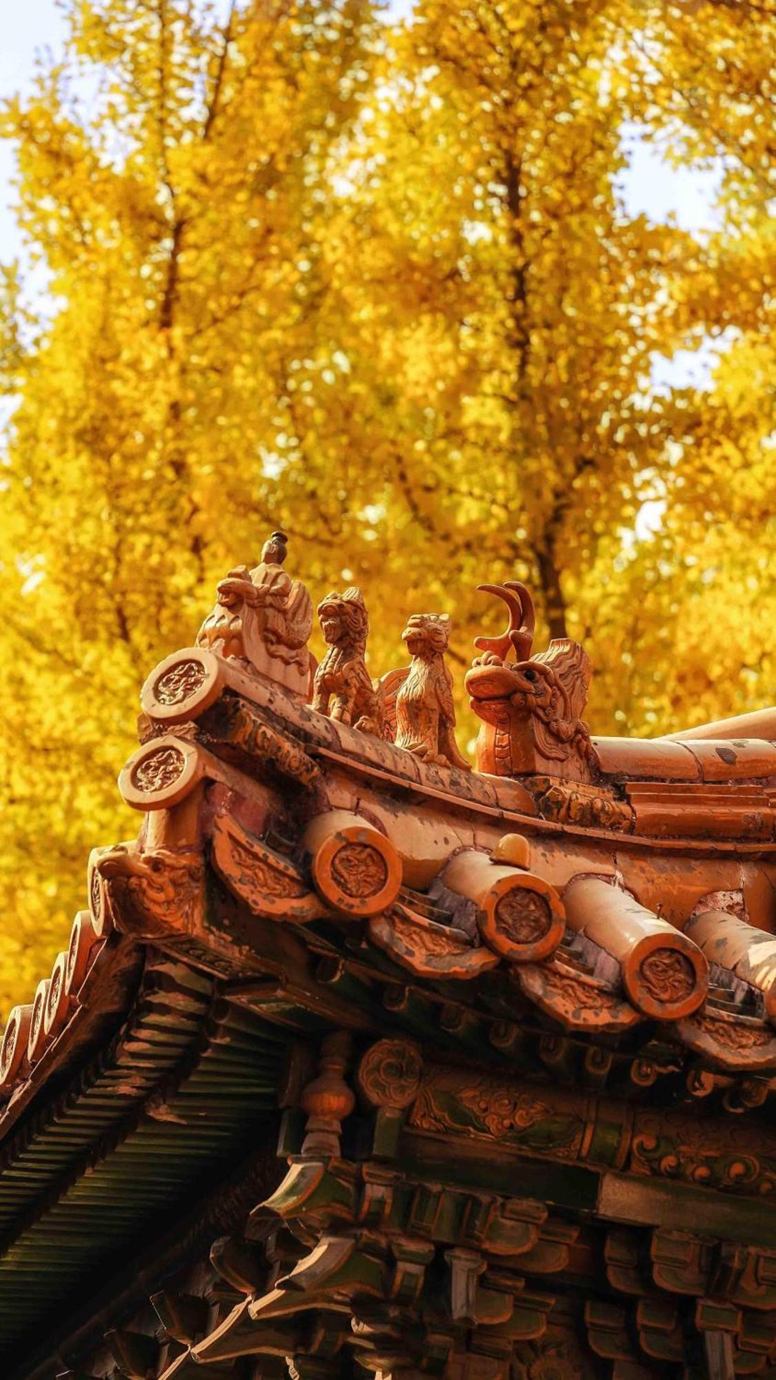 East Sacred Hotel--Very Near Beijing Tiananmen Square ,The Forbidden City,The Temple Of Heaven ,3 Minutes' Walk To Wangfujing Subway ,Located In The Center Of Beijing, Many Shopping Malls Around,Newly Renovated Hotel-Able To Receive Foreign Guests Eksteriør billede The roof of the temple
